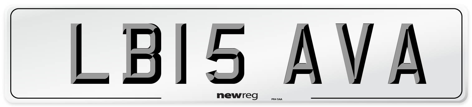 LB15 AVA Number Plate from New Reg